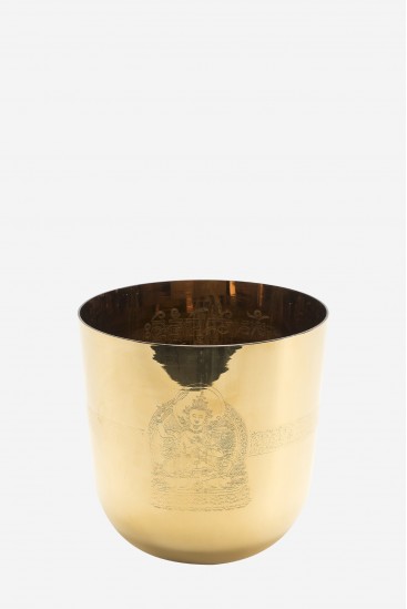 Buddhist Universe Tara - 24k Gold - Art Engraving - Singing Crystal Bowl